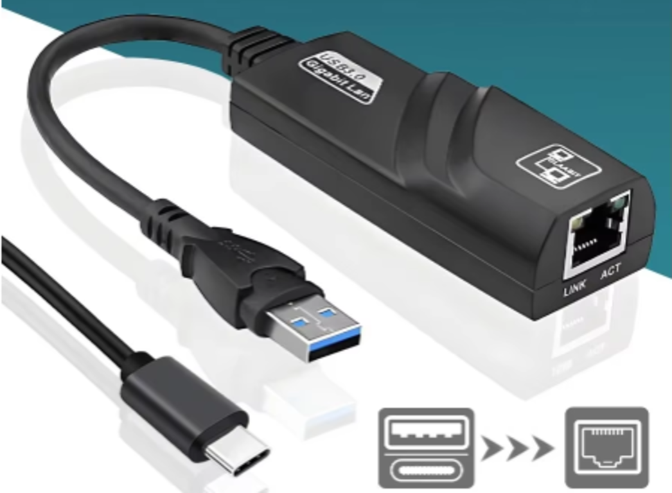 the interface of USB 3.0 to1000M Ethernet adaptor