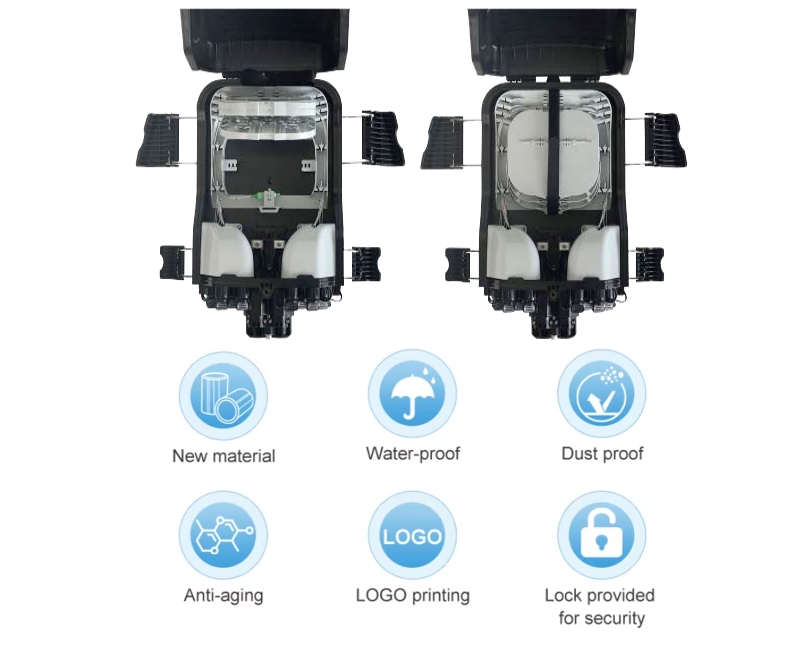 outdoor fiber splice closure feature