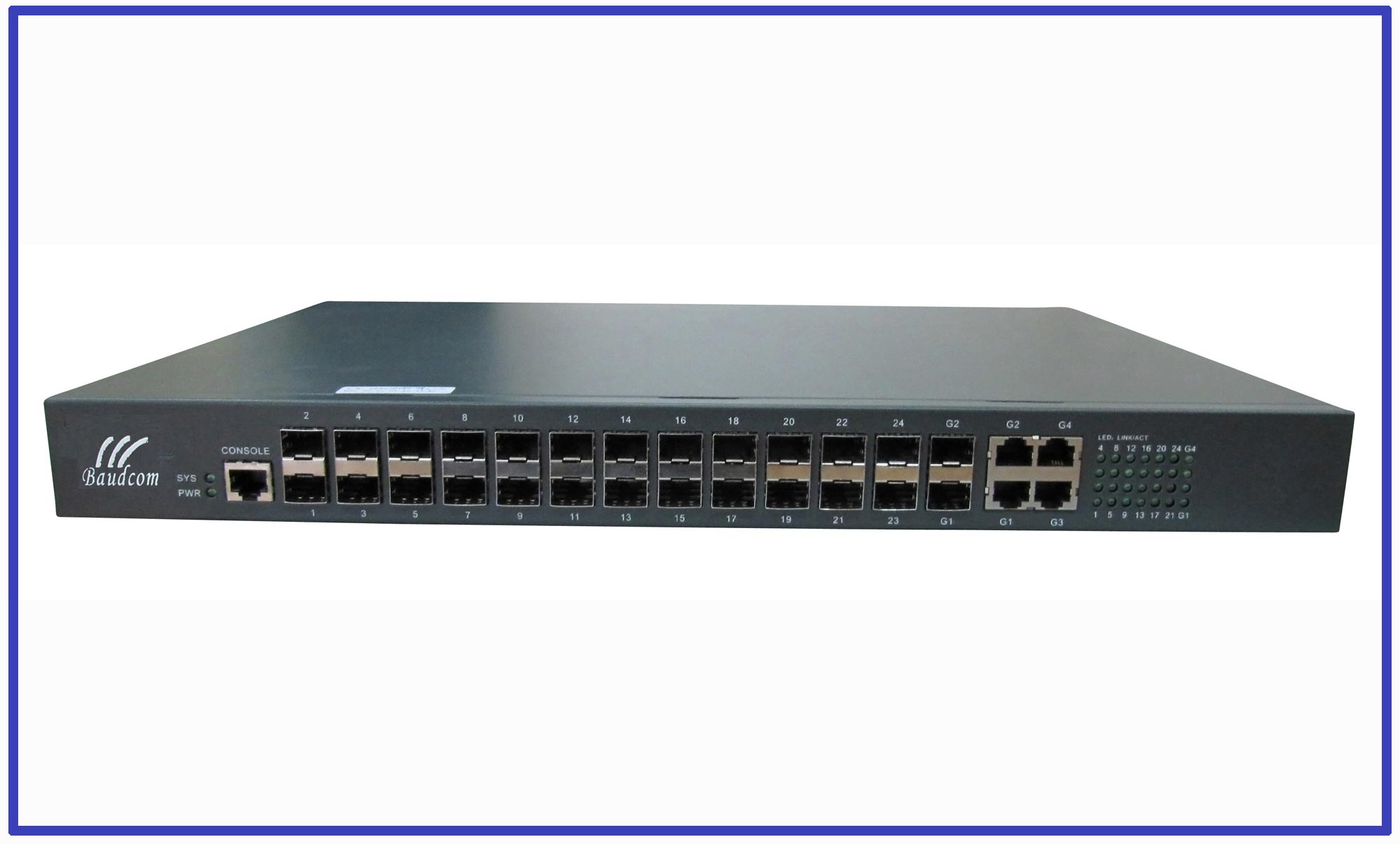 Switch Ethernet Gigabit 24 Porte+2 porte SFP Layer 2 Unmanaged ICIP-G1024F  IP-COM